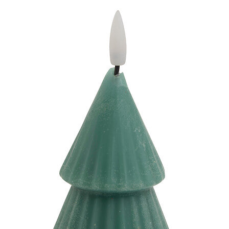 Bougie LED sapin vert 20cm