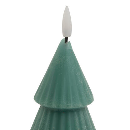 Bougie LED sapin vert 20cm