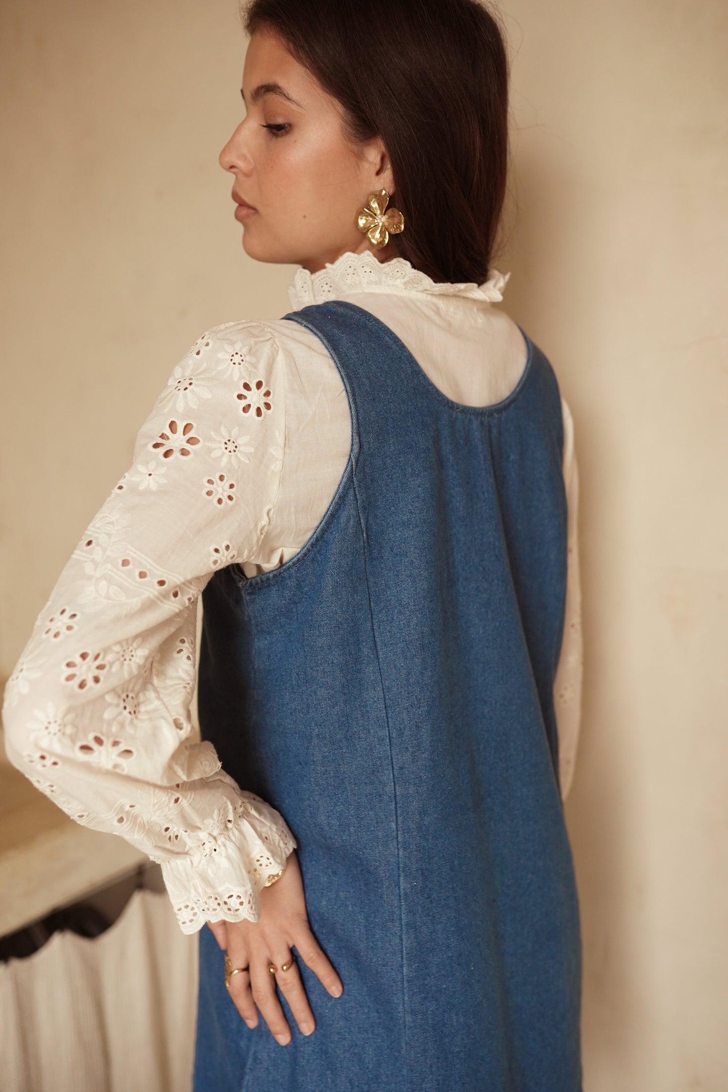 Robe Salomé – Robe chasuble en denim
