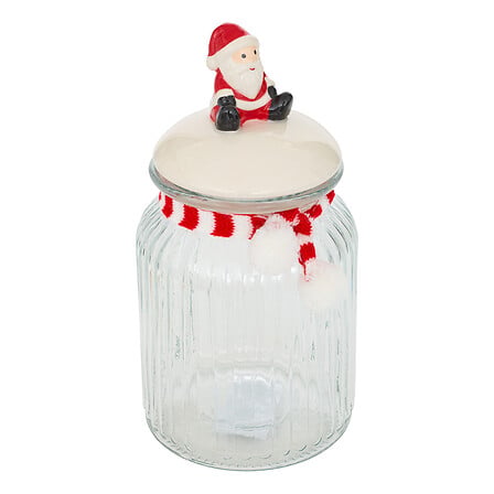 Pot à biscuit avec couvercle gnome en verre