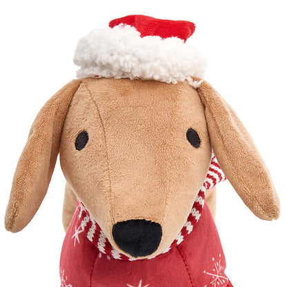 Peluche de Noël - Teckel décoratif Père Noël ou renne