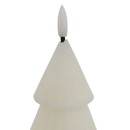 Bougie LED décorative forme sapin blanc 20cm décoration intérieure Noël ambiance chaleureuse sans flamme