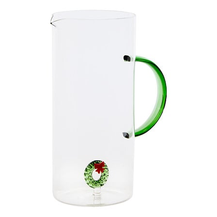 Pichet 3D Nelya 1,4 l Noël assorti - Carafe en verre décor festif