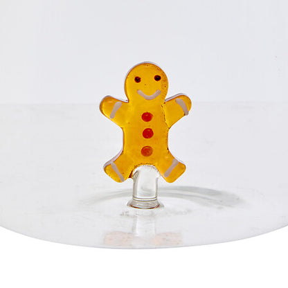 Verre Nelya 40 cl décor bonhomme pain d'épices ambré collection Noël vaisselle fête