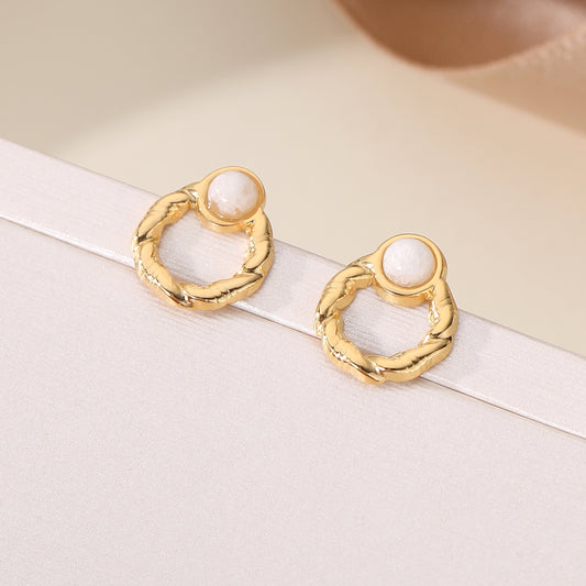 Boucles d’oreilles Anneau Perlé