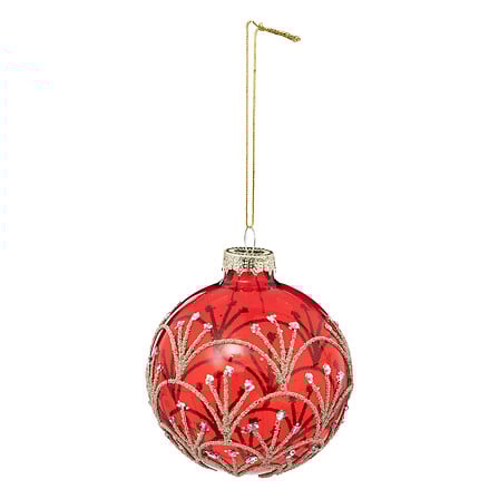 Boule en verre rouge