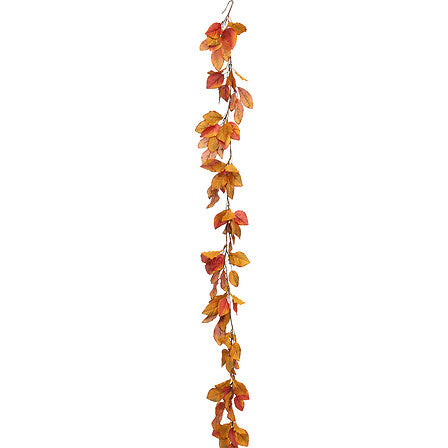 Guirlande décorative feuilles d'automne oranges et cuivrées 180 cm décoration intérieure automnale