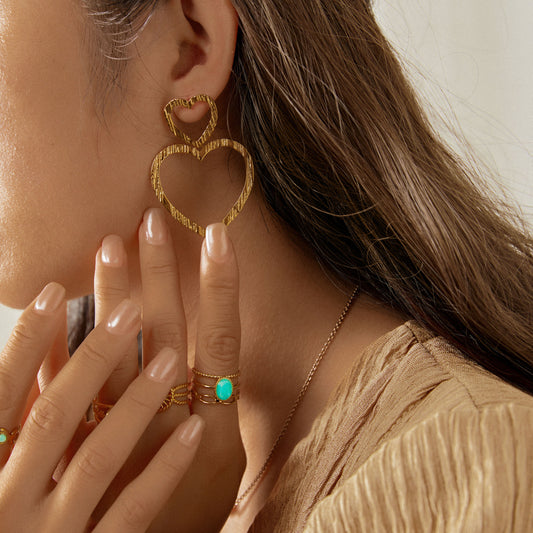 Boucles d'oreilles coeurs