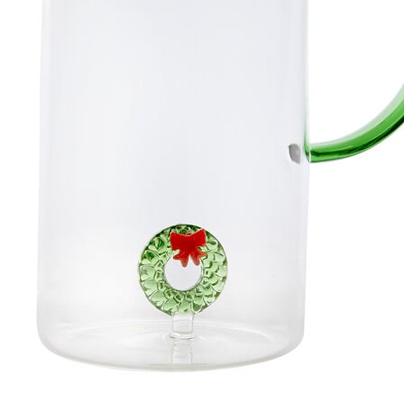 Pichet 3D Nelya 1,4 l Noël assorti - Carafe en verre décor festif