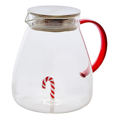 Théière Nelya 1L Noël - Carafe en verre avec motif 3D festif