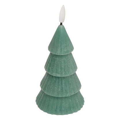 Bougie LED Sapin Vert H15,5cm
