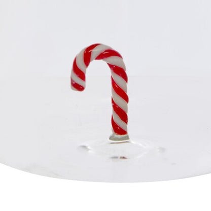 Verre Nelya 40 cl décor sucre d'orge rouge et blanc collection Noël festive