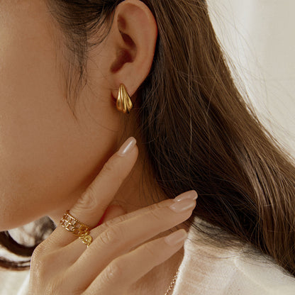 Boucles d’oreilles Goutte Sculptée