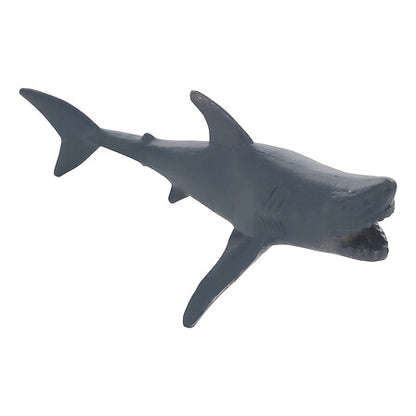 Figurine requin gris réaliste décoration lutin farceur accessoire scène Noël enfant