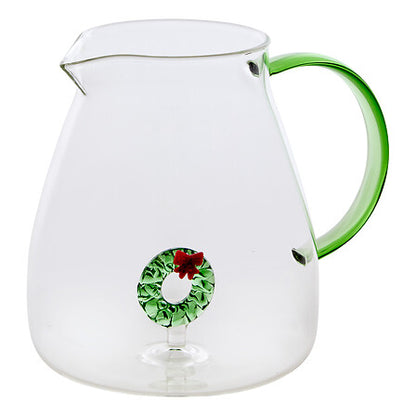 Théière Nelya 1L Noël - Carafe en verre avec motif 3D festif