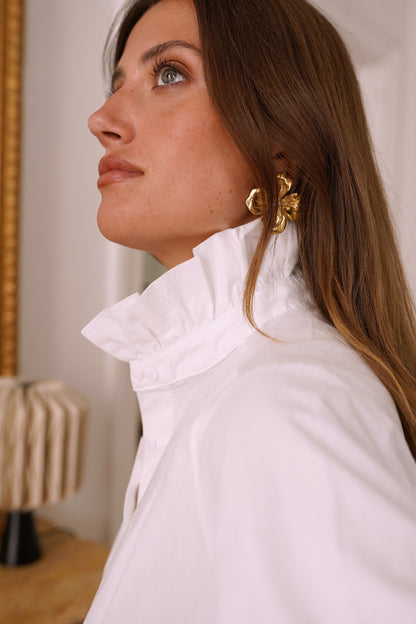 Chemise Lucinda – Chemise col montant volanté