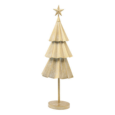 Sapin haut 67 cm métal doré