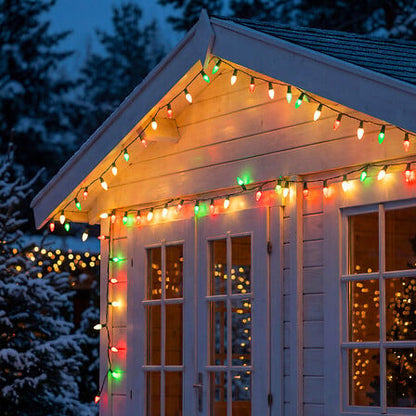 Guirlande vintage 100 LED 10m - Lumières multicolores Noël