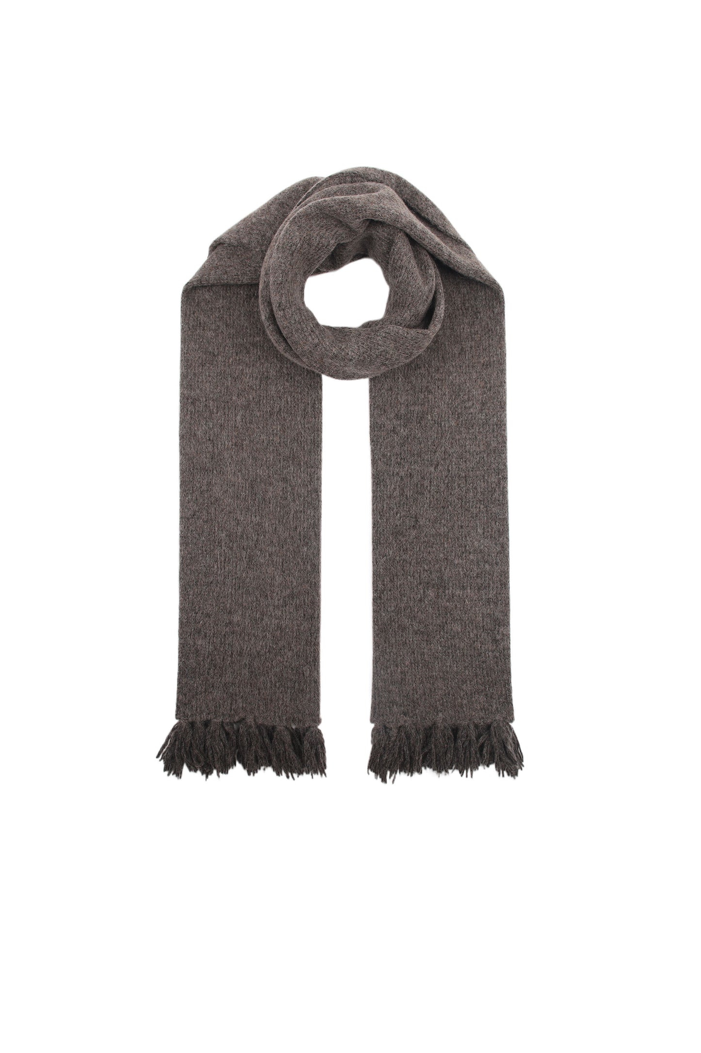 Écharpe unie à franges