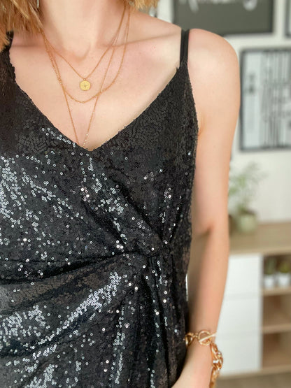 Robe Sequins – Robe noire scintillante