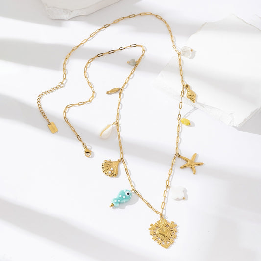 Collier fin marin
