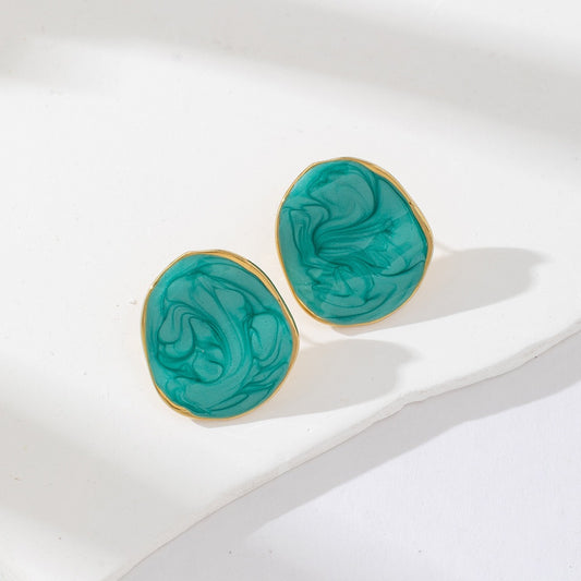 Boucles d'oreilles puces vertes