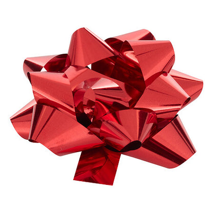 Nœud cadeau rouge métallisé brillant décoration lutin farceur accessoire Noël fête