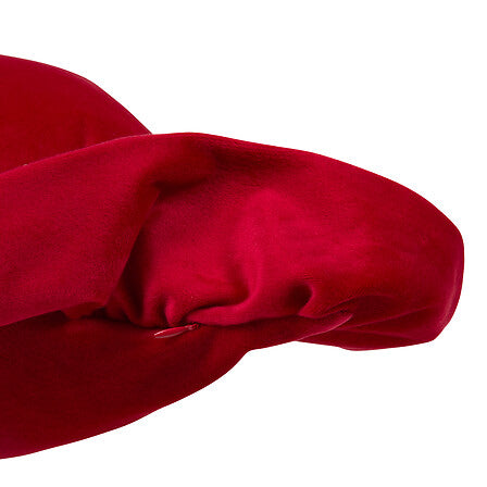 Coussins à volants 51x51 cm rouge - Coussin velours déco Noël