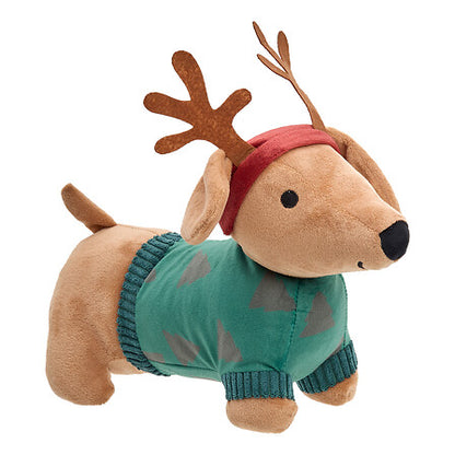 Peluche de Noël - Teckel décoratif Père Noël ou renne