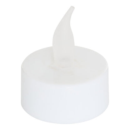 Bougie LED chauffe-plat blanche sans flamme décoration lutin farceur accessoire Noël