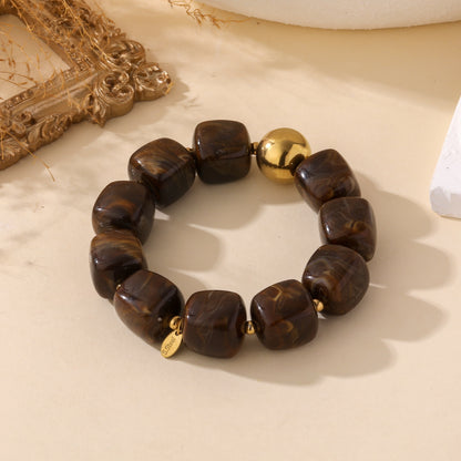 Bracelet perles effet marbre