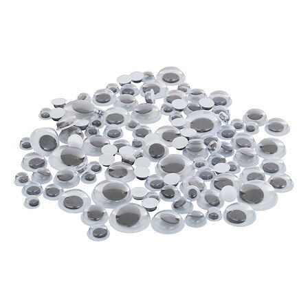 Yeux mobiles autocollants noirs et blancs assortis pour customisation lutin farceur décoration Noël DIY