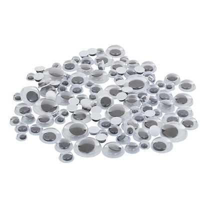 Yeux mobiles autocollants noirs et blancs assortis pour customisation lutin farceur décoration Noël DIY