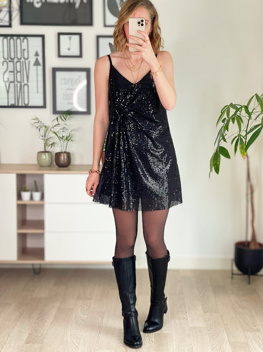 Robe Sequins – Robe noire scintillante