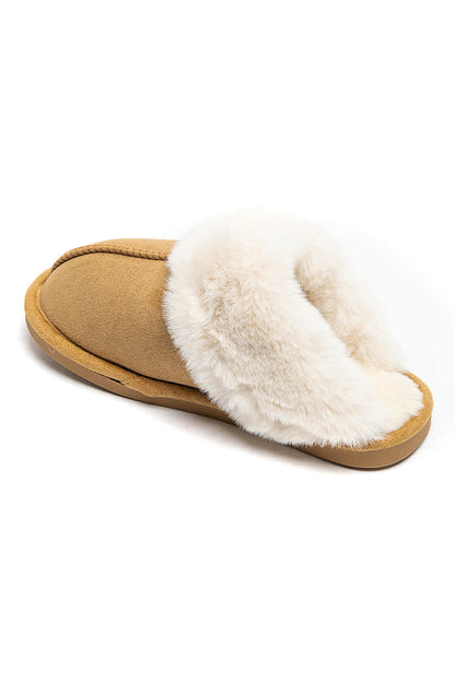 Chaussons mules fourrées
