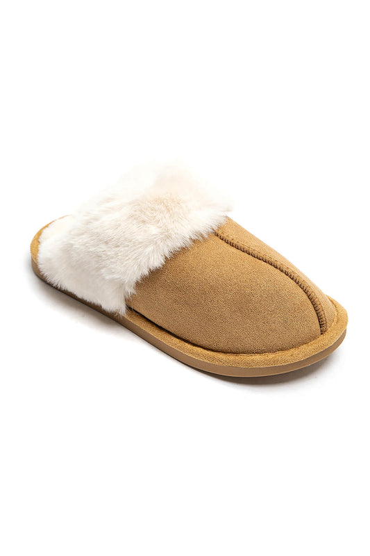 Chaussons mules fourrées