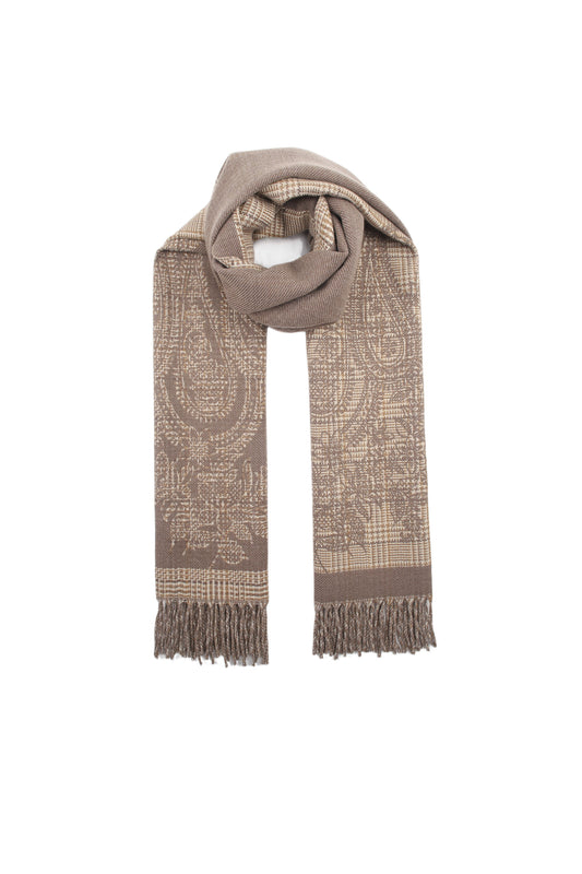 Écharpe imprimée tissée – Viscose et laine