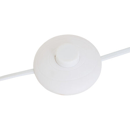 Interrupteur à pied blanc rond pour lampadaire Sergio H150cm, accessoire électrique déco intérieur