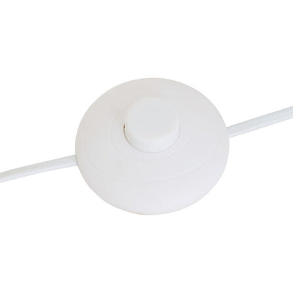 Interrupteur à pied blanc rond pour lampadaire Sergio H150cm, accessoire électrique déco intérieur
