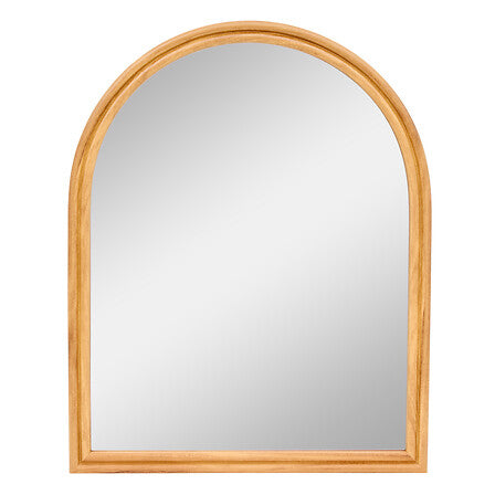 Miroir arche Nerrine en bois naturel 40x50 cm style scandinave décoration murale minimaliste