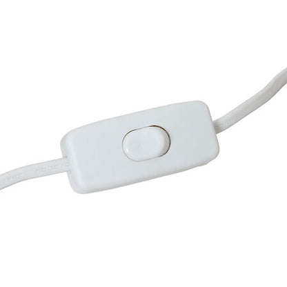 Interrupteur filaire blanc pour lampe décorative, accessoire électrique câble lampe de table