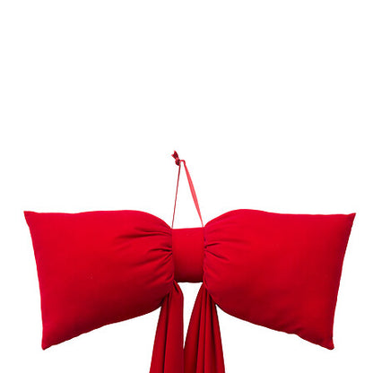 Nœud déco de sapin XXL rouge en tissu satiné, décoration de Noël festive pour sapin ou couronne