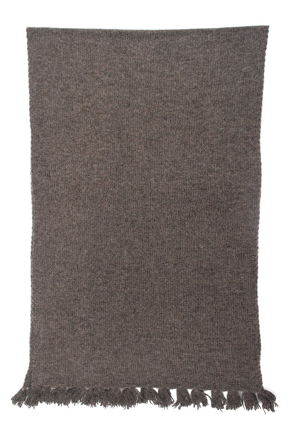 Écharpe unie à franges