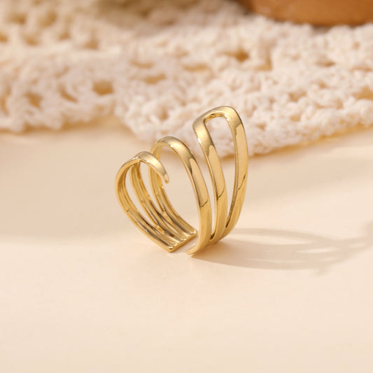 Bague dorée ajourée