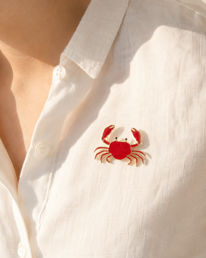 Broche Crabe portée – Milë Mila