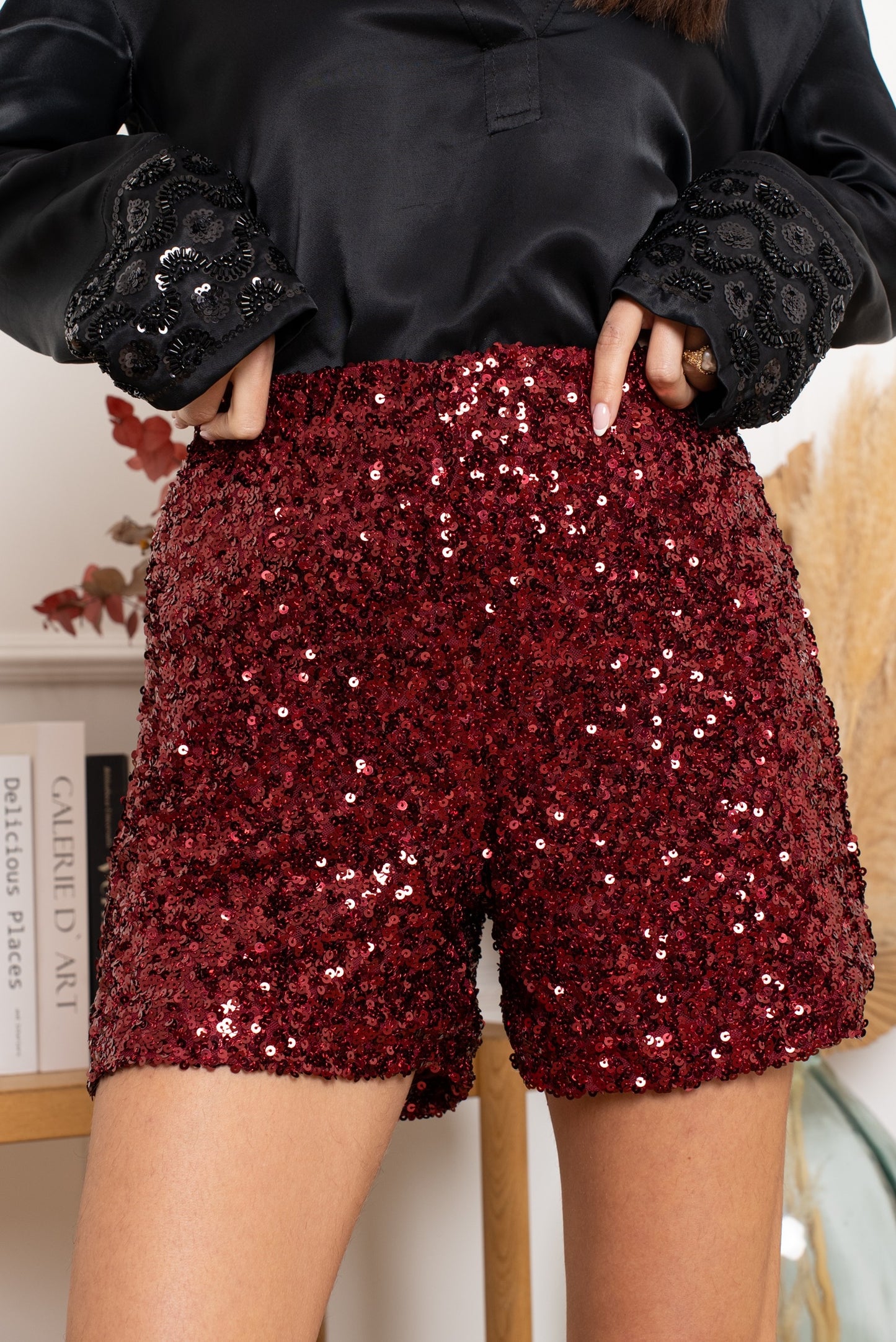 Short Iris – Short pailleté taille élastique