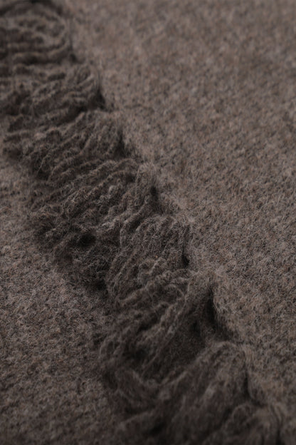 Écharpe unie à franges