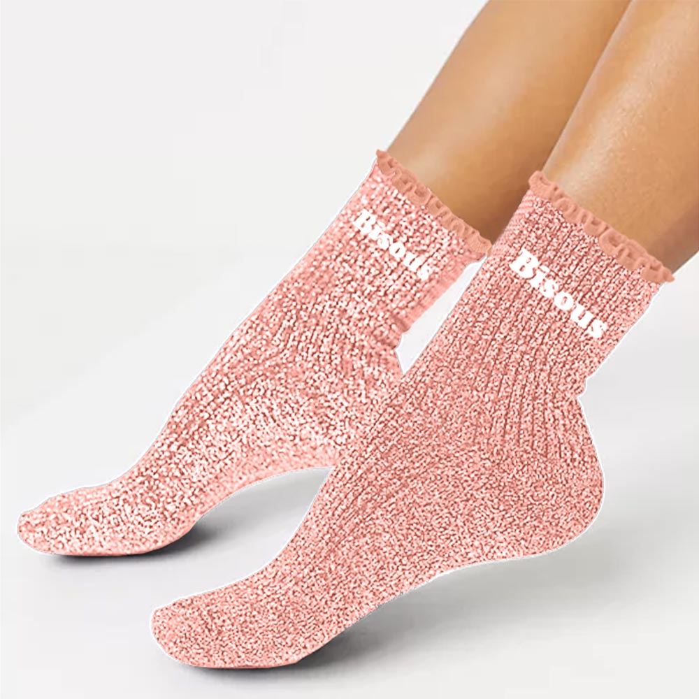 Chaussettes à paillettes à message