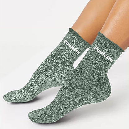 Chaussettes à paillettes à message
