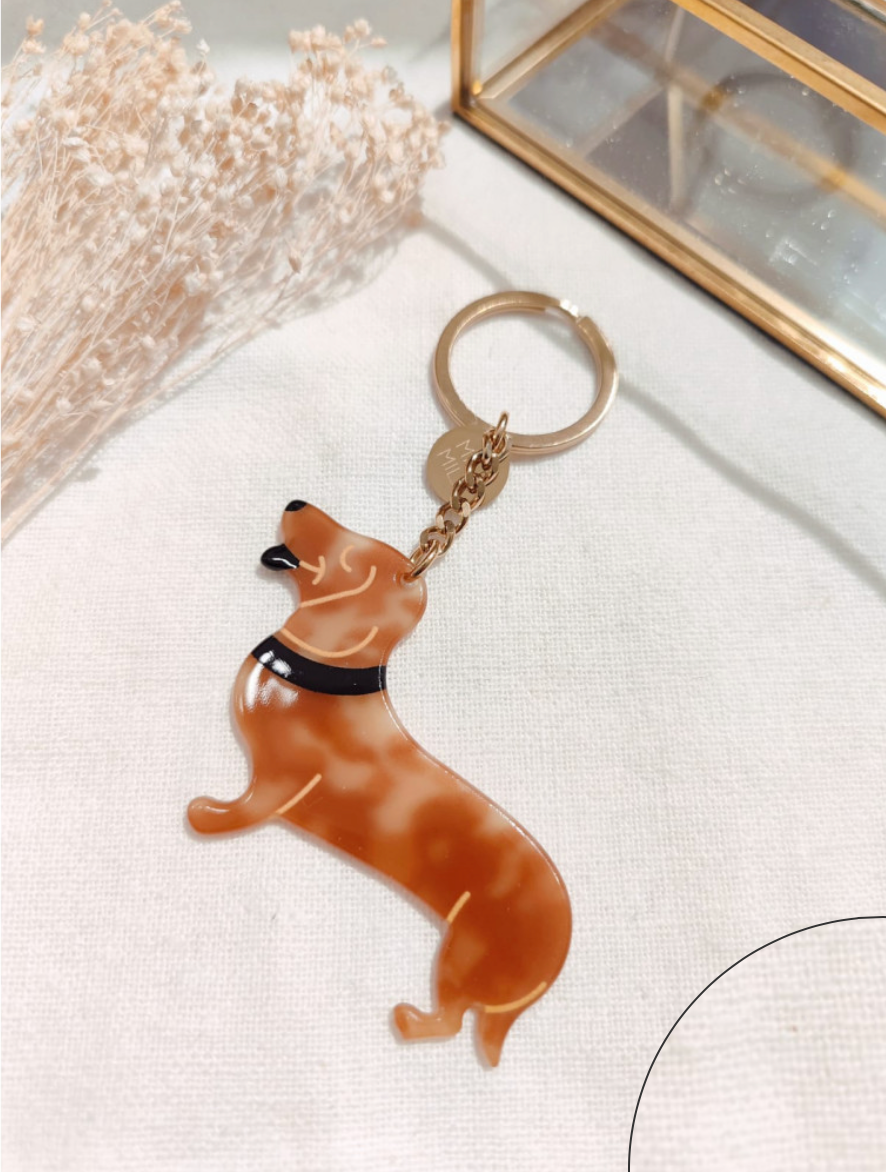 Porte-clés fantaisie en résine